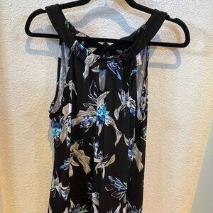 WHBM - Black Tunic Print Top